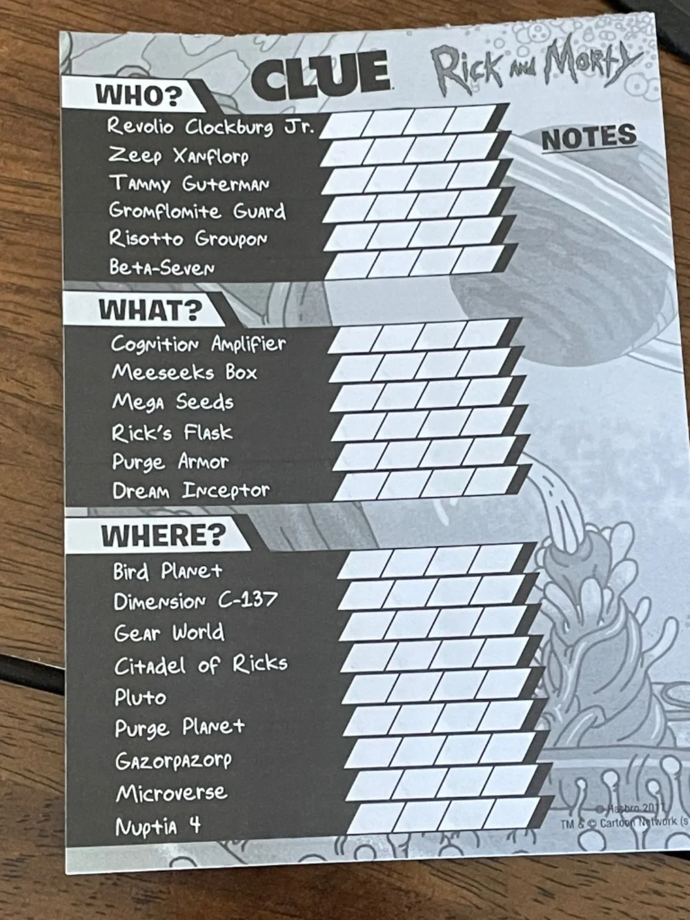 Rick and Morty Clue Board Game - Picture 4 of 12